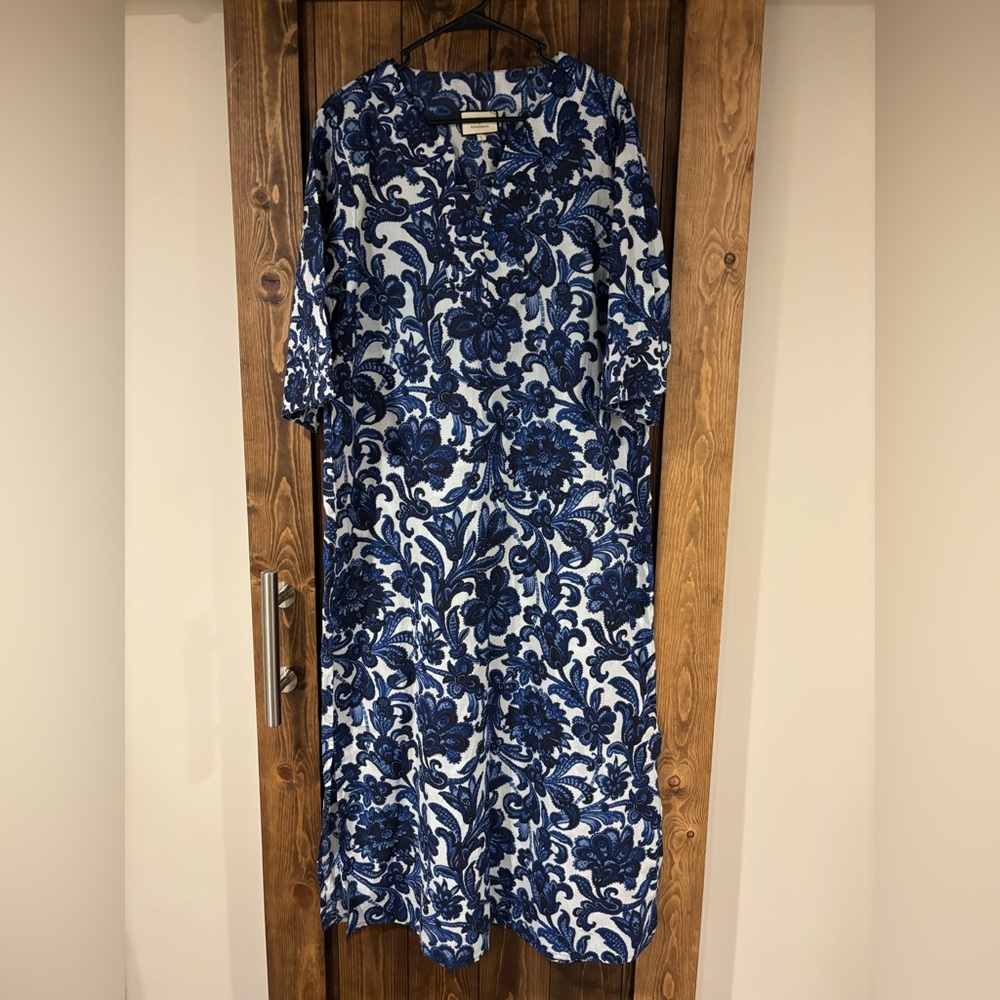 Tuckernuck Beach Belize Bloom Dress Cover Up Paisley Maxi Swimsuit Coverup Large